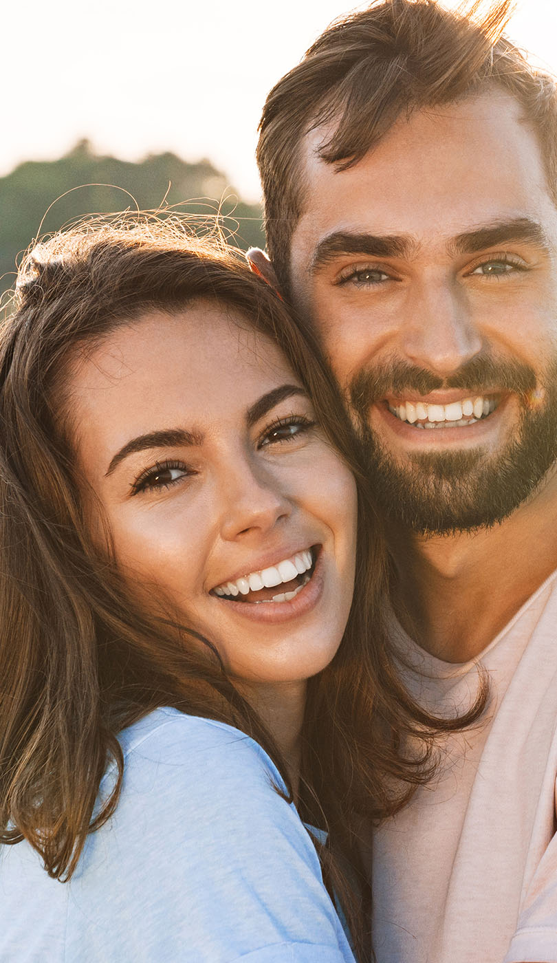 The image shows a modern dental or medical office interior with a dental chair, equipment, and a clean, professional environment.